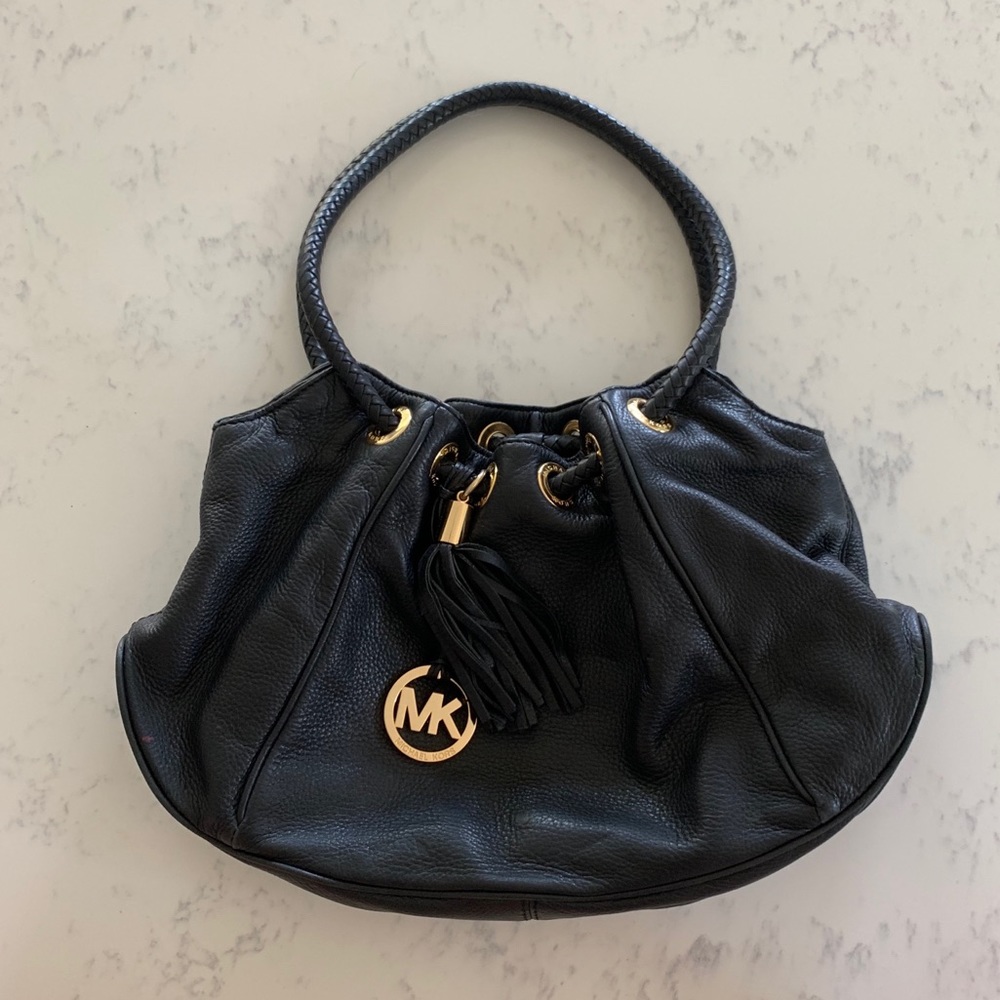 Black Leather Michael Kors Bag